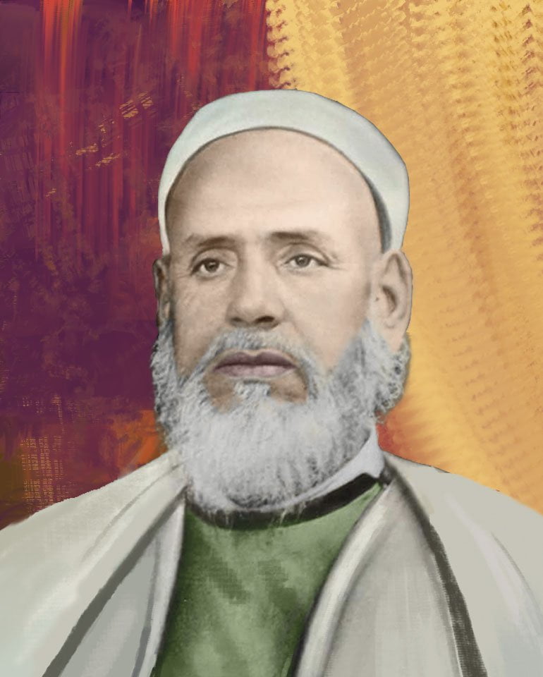 Cheikh-Mohammad-Madani-cadre-pastel
